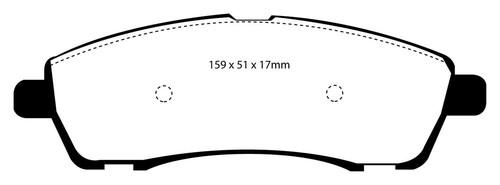 Ebc brakes dp41603r yellowstuff street and track brake pads