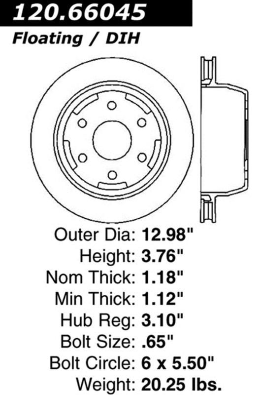 Centric-power slot 127.66045r stoptech sport rotors