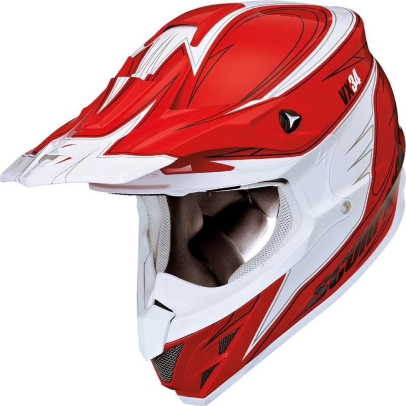Scorpion vx-34 spike - off-road helmet - red - md