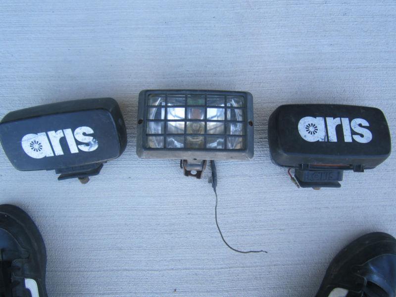 3 fog lamp lights aris with covers orange for jeep trucks motorcycles cycles