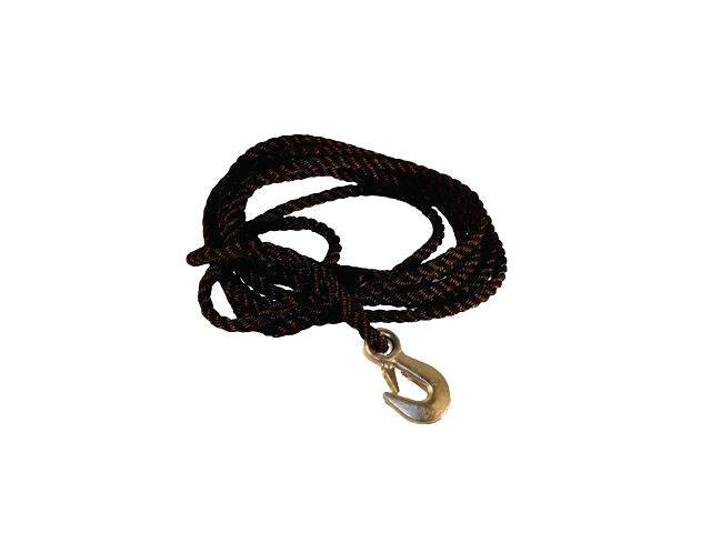 Winch rope with hook 5/16" x15'