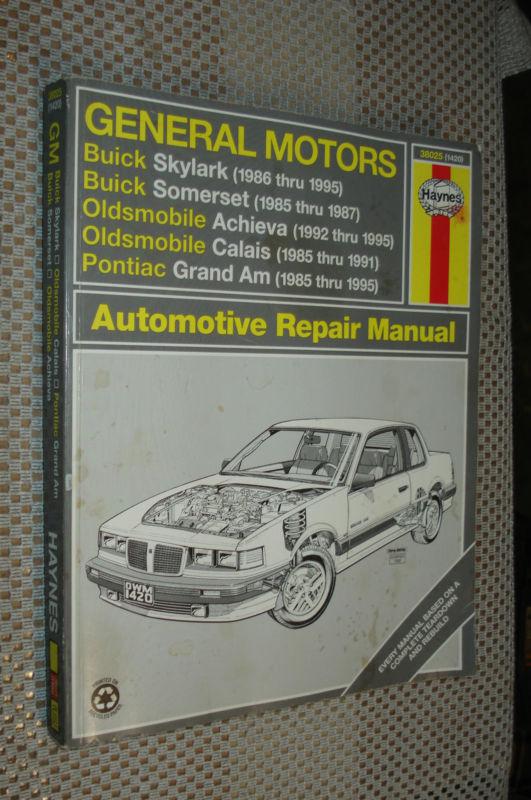 1985-1995 buick skylark service manual shop book pontiac grand am olds achieva