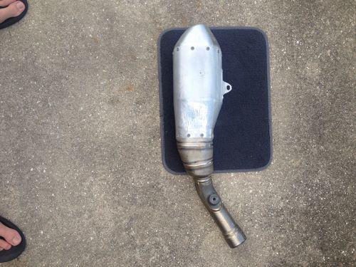 (b) 2009 honda crf450 crf450r crf 450 450r muffler oem exhaust