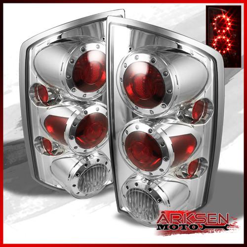 02-06 ram 1500 / 03-05 2500/3500 chrome led tail lights rear brake lamps set