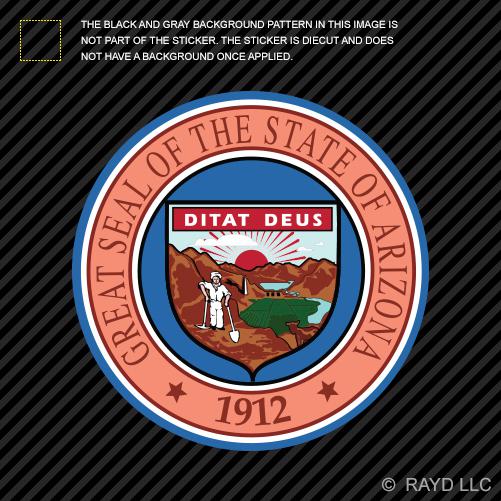 4” arizona state seal sticker decal self adhesive vinyl state the grand canyon