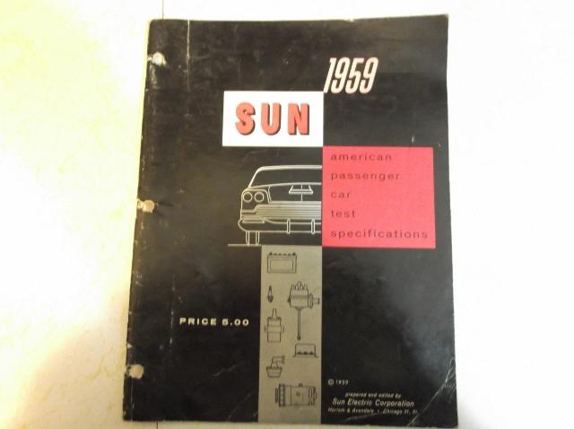 1959 sun electric american passenger car test specifications manual