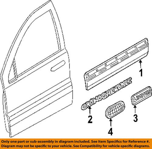 Jeep oem 5015770ab front door-lower cladding