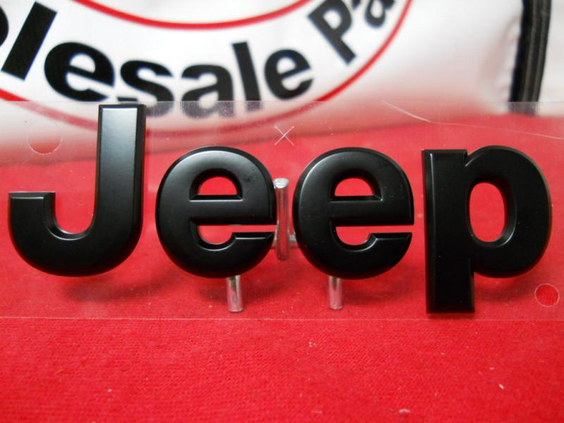 Jeep wrangler 2012 - 2013 flat black jeep front grille emblem nameplate decal