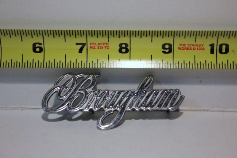 Old car emblem " brougham"  removed from junked car many years ago