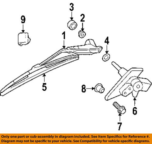 Mopar oem 5135584ad wiper & washer-lift gate-blade