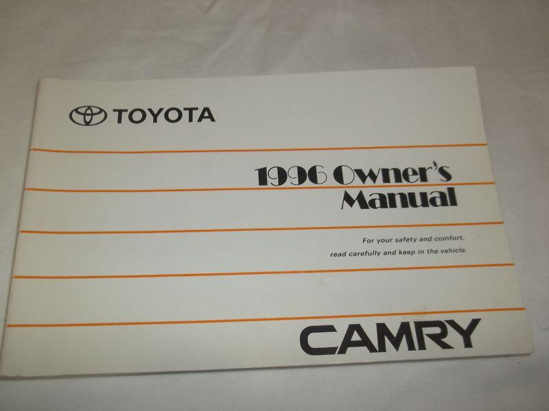 1996 toyota camry owner's manual. / free s/h / oem