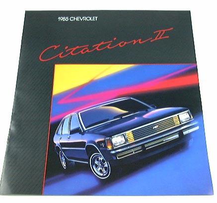 1985 85 chevrolet chevy citation ii brochure catalog