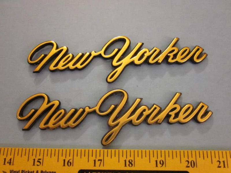 Chrysler new yorker factory gold emblems