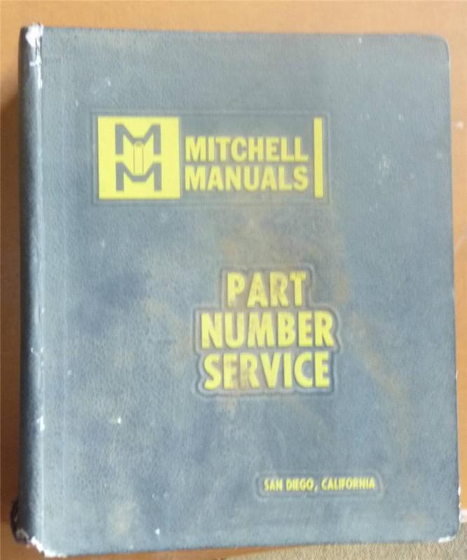 1969-75 mitchell manuals part number service, dodge plymouth, chrysle