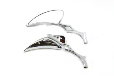 Harley motorcycle teardrop diamond mirrors softail dyna