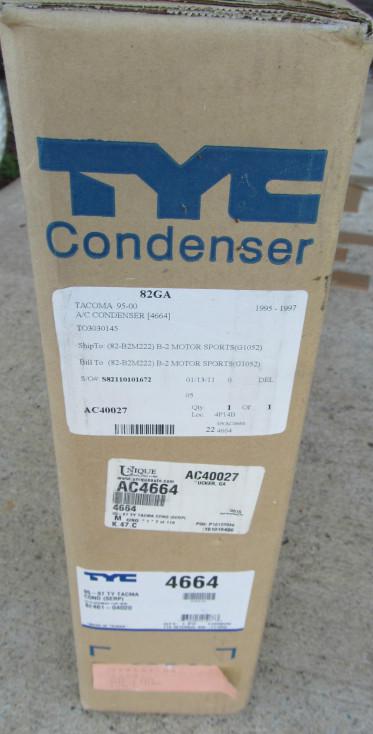 Tyc 4664 a/c condenser toyota tacoma 1995 1996 1997