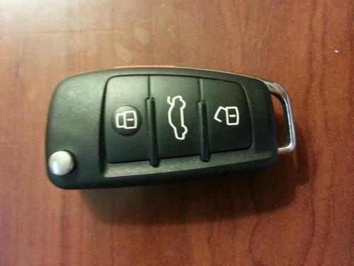 Audi replacement 4 button keyless entry remote key fob cut flip key 