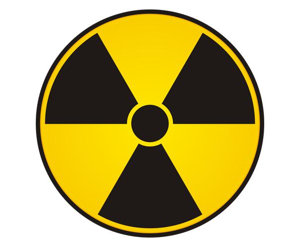 Nuclear radiation warning decal 5"x5" nuke radioactive vinyl sticker zu1