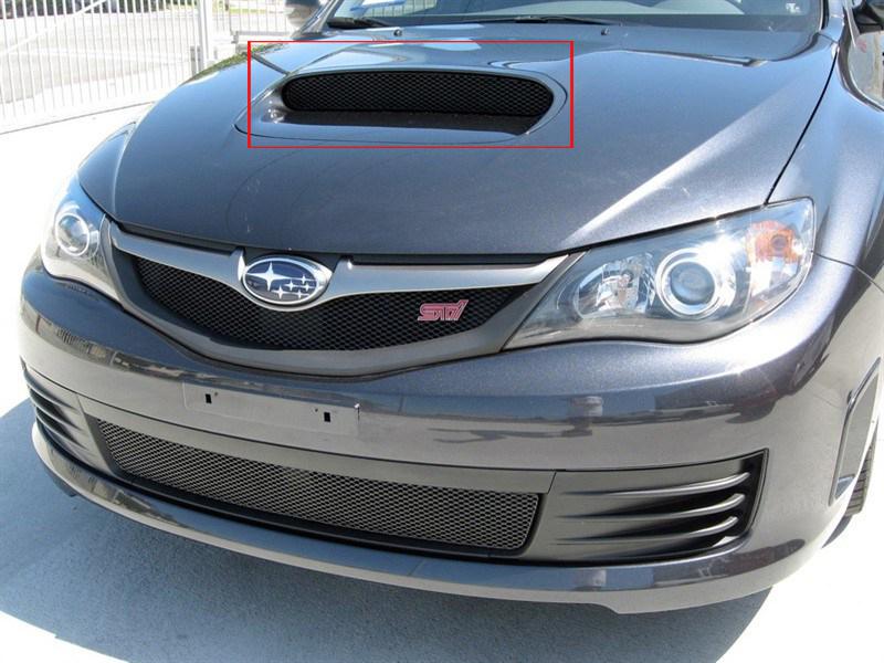 2008-2010 subaru impreza wrx & sti grillcraft hood scoop black grille mx grill