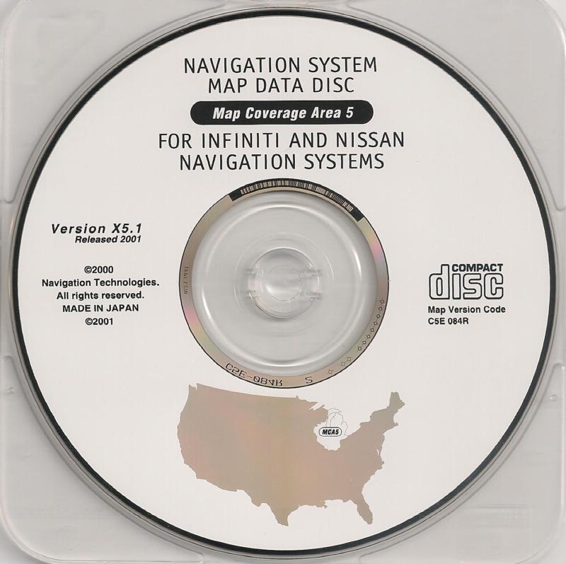 01 02 nissan pathfinder 02 maxima navigation map #5 cover mi partial wi il in oh