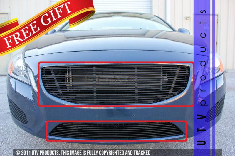 2011 - 2013 volvo s60 upper replacement & bumper 2pc black billet grille kit 11