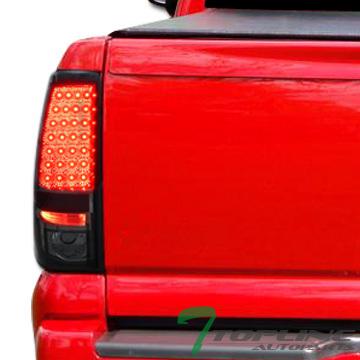 Smoke led tail lights rear brake lamps 03-06 chevy silverado/04-06 gmc sierra yd