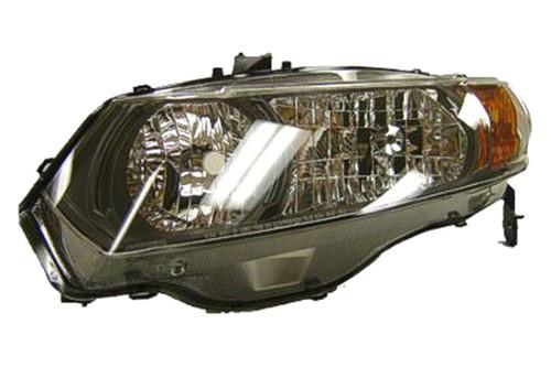 Replace ho2518111 - 06-08 honda civic front lh headlight lens housing