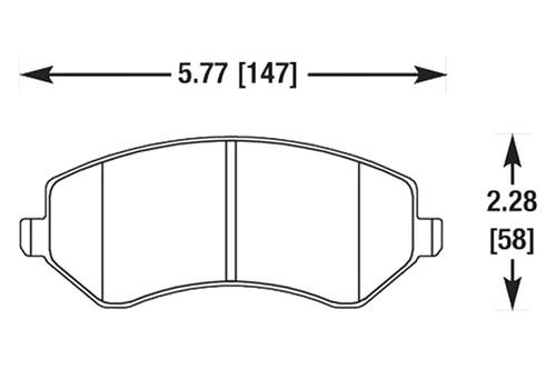 Hawk hb373f.689 - 02-05 buick rendezvous black ferro-carbon front brake pads