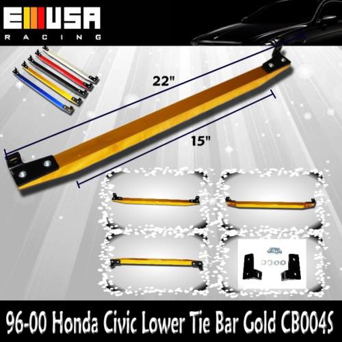 1996-2000 honda civic lower tie bar gold new @-@