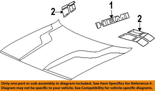 Dodge oem 68065172aa hood-hood stripe