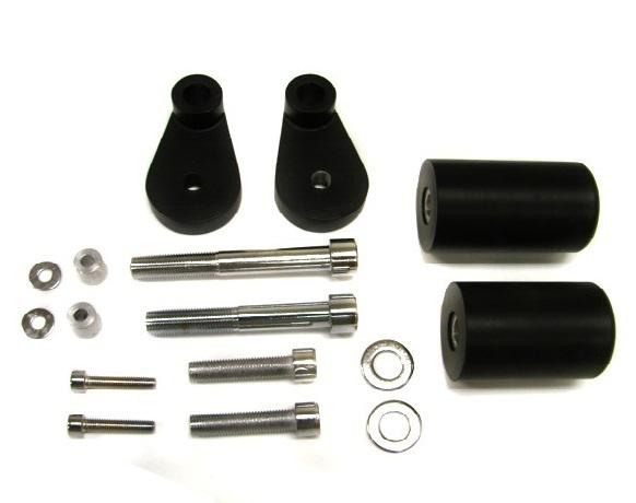 Black no cut delrin frame sliders for 2006-2007 honda cbr 1000 rr 1000rr 06-07 