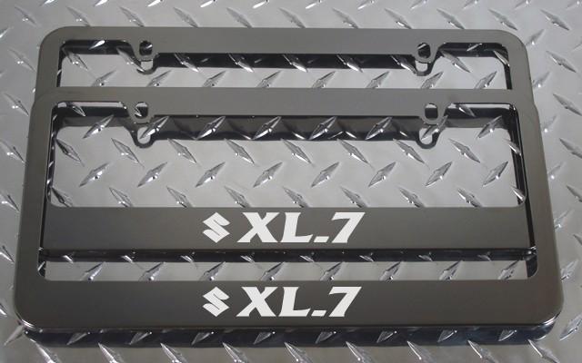 2 brand new suzuki xl7 gunmetal license plate frame + screw caps