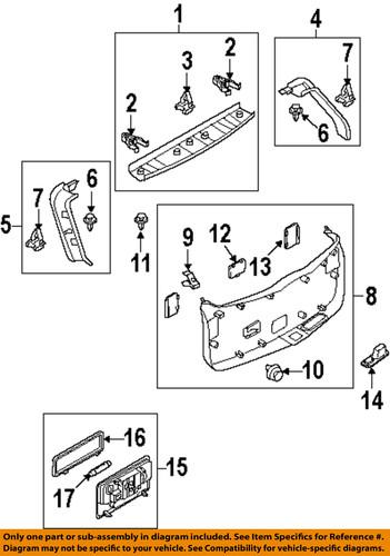 Mazda oem td12688lx02 lift gate-pull pocket