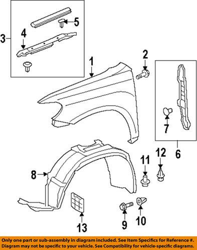 Toyota oem 5385148040 fender-pad