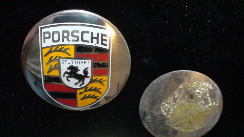 Porsche 90mm round  emblem with cal custom mount