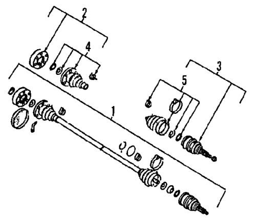 Volkswagen 1j0407451sx genuine oem factory original axle assy