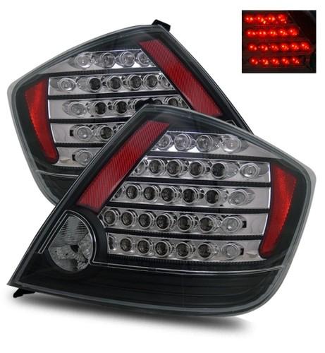 05-07 scion tc jdm black smd led aftermarket tail lights rear lamps replacement