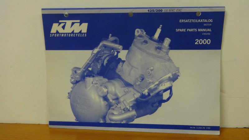 Ktm spare parts manual: engine,  2000 125/200 sx mxc exc, 320478