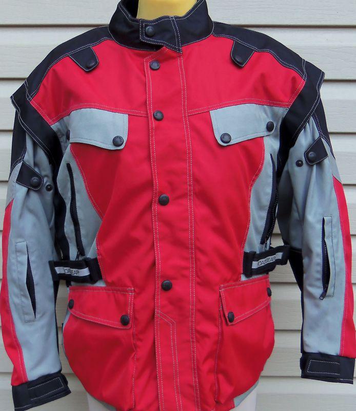 Men's roadgear armored motorcycle jacket size 44 red black heavy duty excellent