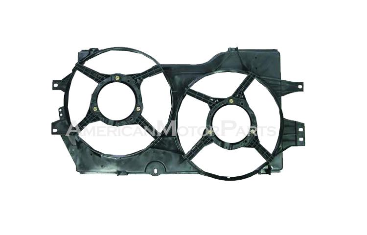 Ac condenser radiator cooling fan shroud 96-00 97 98 99 dodge caravan l4 v6