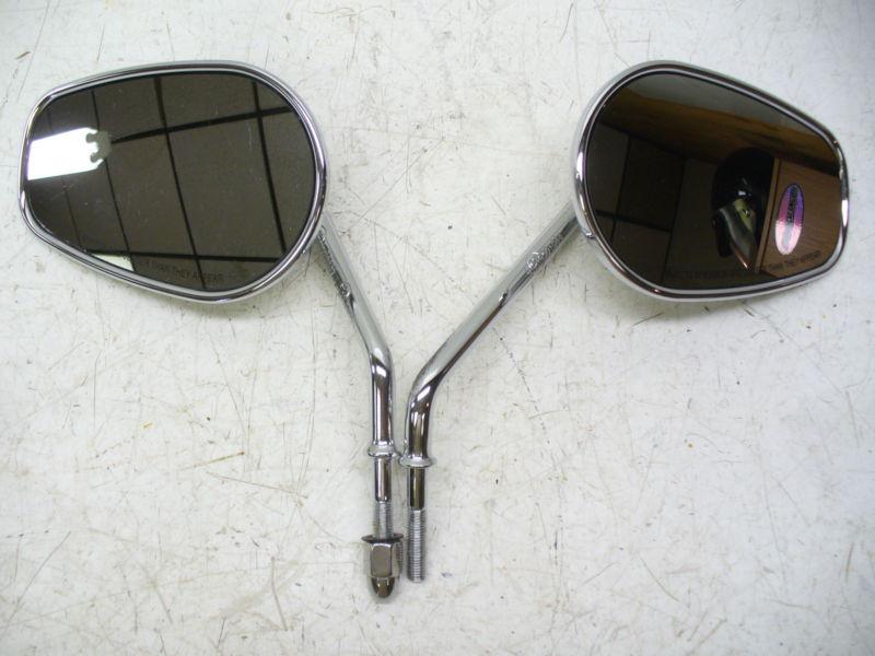 Harley 03 up oem short stem tear drop mirrors