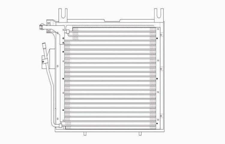 Replacement ac condenser dodge durango 4.7l 5.9l dodge dakota 3.7l 55055892ab