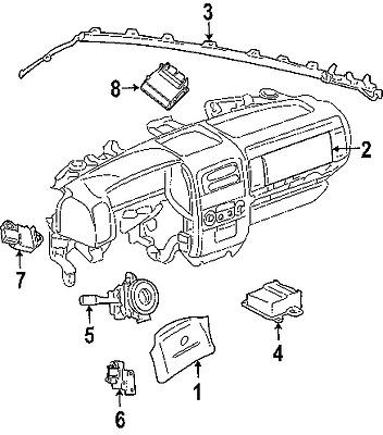 Jeep 56010411ac genuine oem factory original ft impact sensor