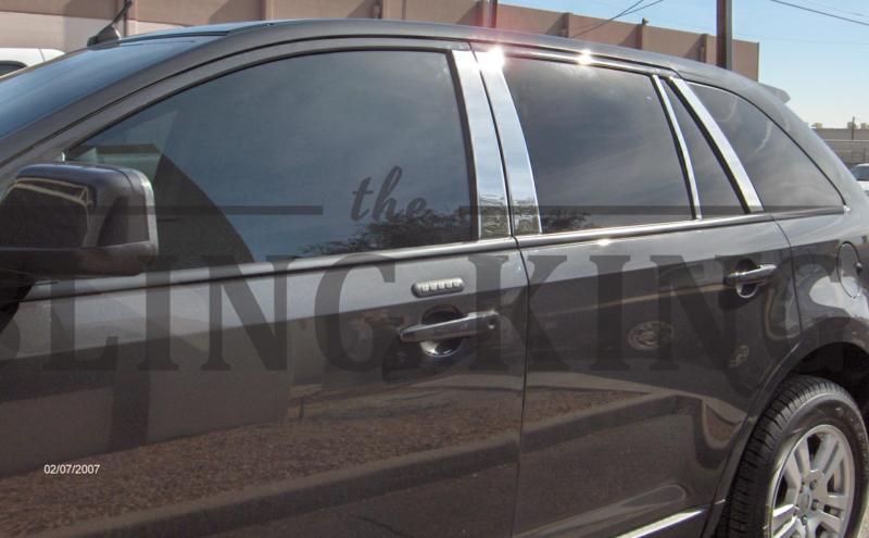 Lincoln mkx chrome pillar post trim stainless steel trim 8 piece 7-2012