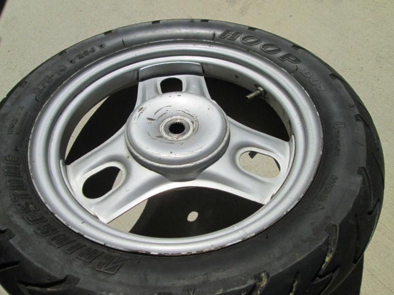 1986 honda aero 50 nb50 rear wheel rim and bridgestone tire 275 10 