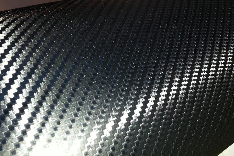 5ft x 5ft' carbon fiber vinyl wrap 3d car roll bubble free 60by60in" air release