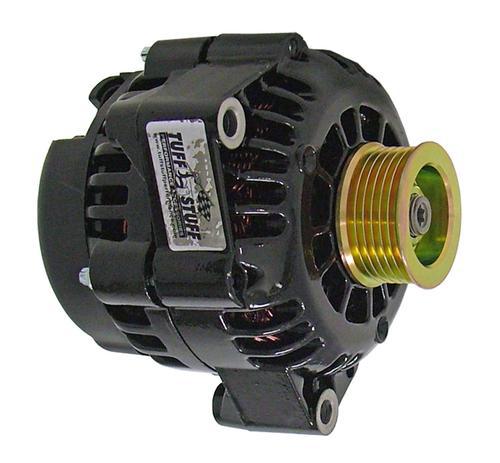 Tuff stuff replacement alternator 140 amps black powdercoated 12v gm cs130d case