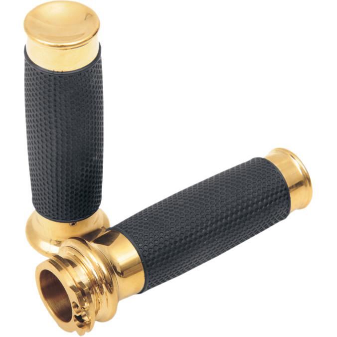 Todd's cycle bvgr-1 vice grip brass with rubber 1" dual cable