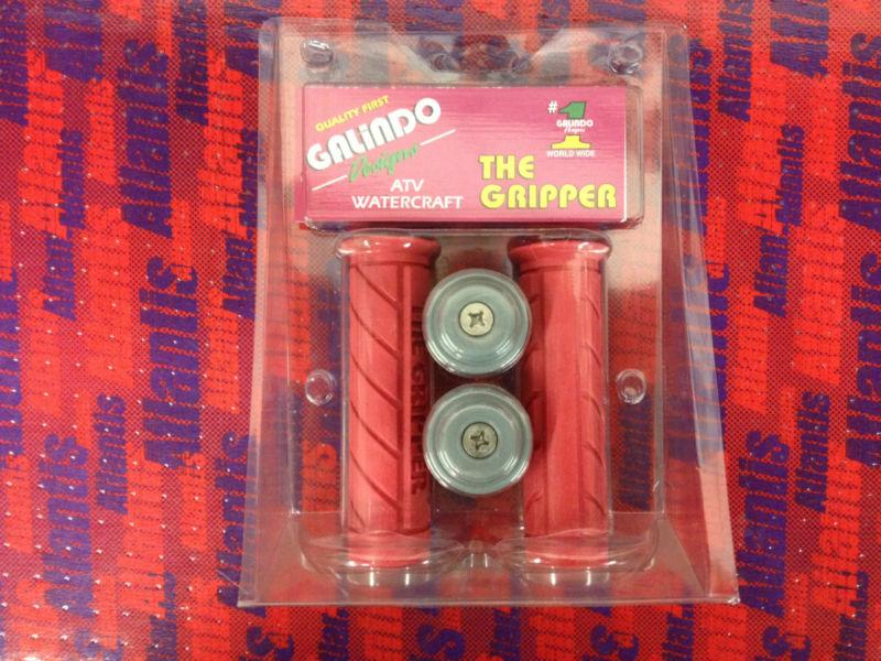 Honda yamaha suzuki kawasaki polaris ktm  new gripper red grips & bar ends