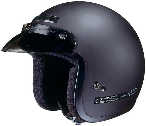 New hjc cs-5n open-face adult helmet, matte black/flat, xs